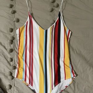 Striped bodysuit